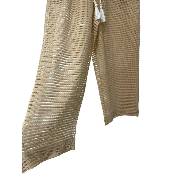 Haute Hippie Crochet Tan Swim Pant Cover Up Pull On Large NWT - Picture 2 of 5